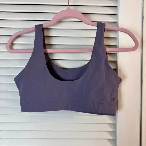 Everlane Perform Bra Purple Gray Women’s Small Minimalist Athleisure Activewear - Picture 5 of 7